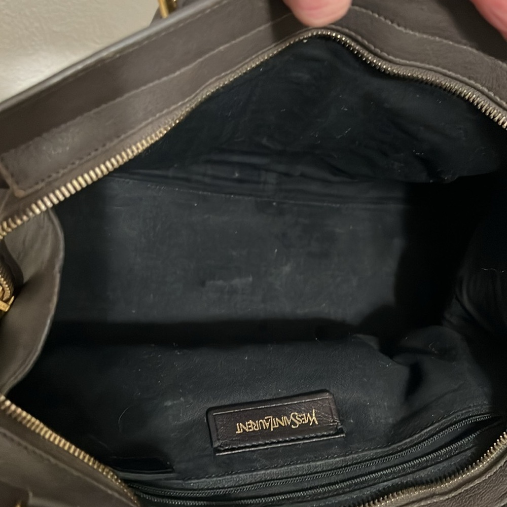 YSL Cabas Bold Y Grey Bag - Picture 17 of 17